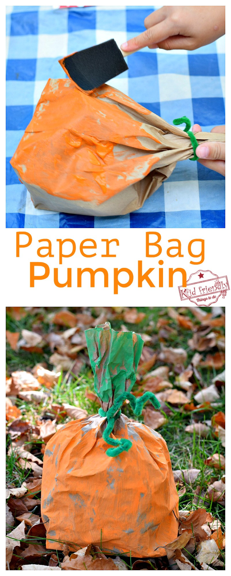 Pumpkin Craft Ideas Preschool
 Easy and Fun Paper Bag Pumpkin Craft for Kids to Make