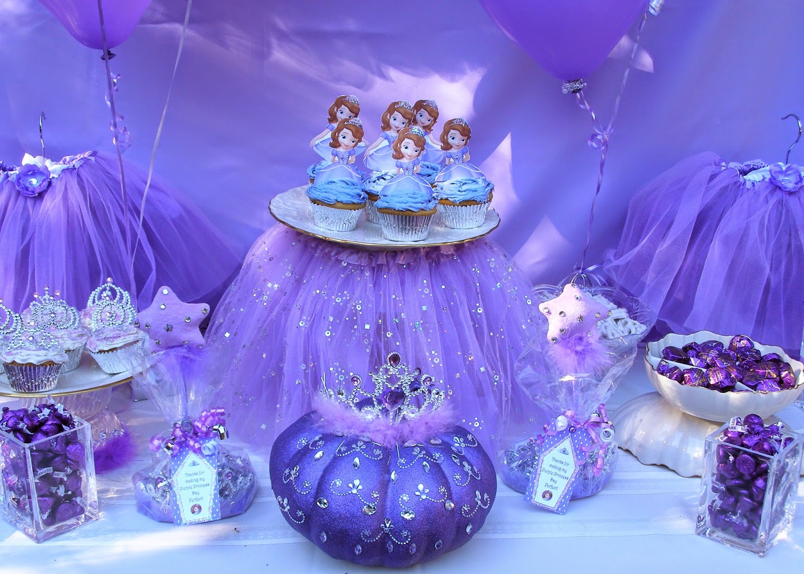 Purple Birthday Decorations
 The Princess Birthday Blog Introducing Our New Little