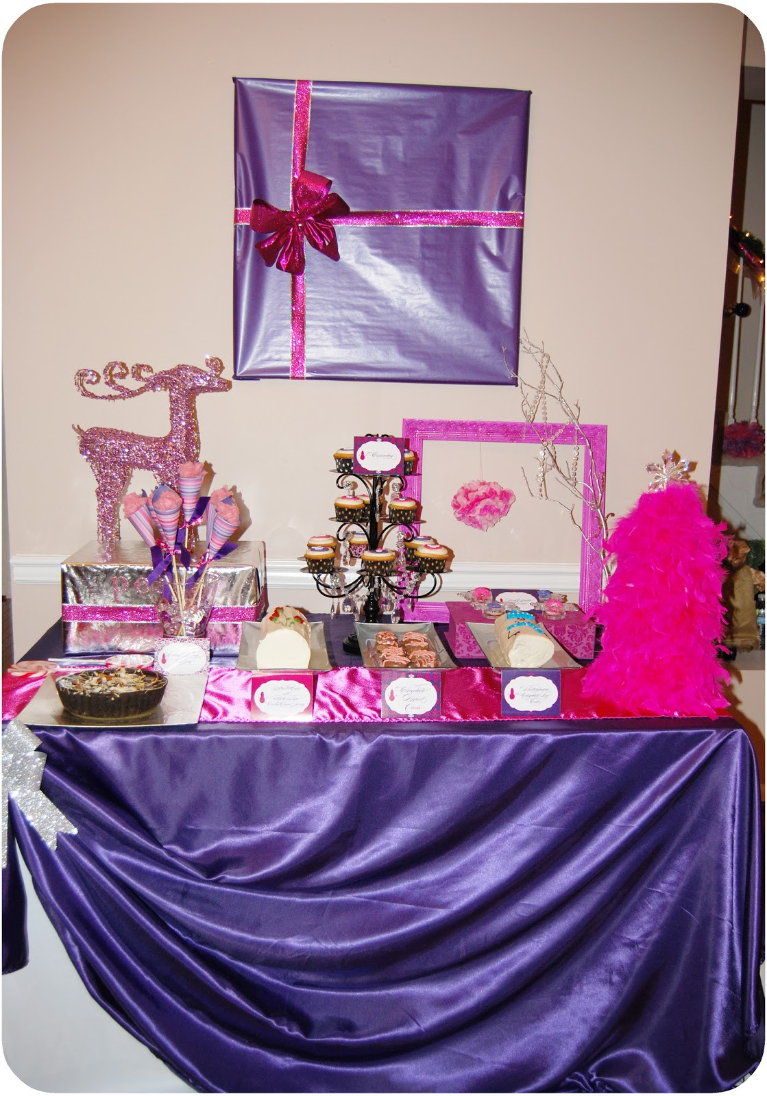 Purple Birthday Decorations
 pink and purple party decorations Sparkling Events & Designs