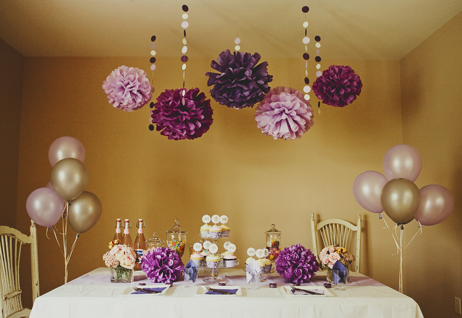 Purple Birthday Decorations
 Purple Party & Shower DIY Decoration Package by BubblyNewYork