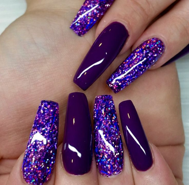 Purple Glitter Nails
 25 trending Purple glitter nails ideas on Pinterest