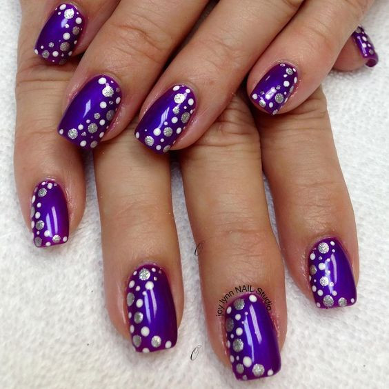 Purple Glitter Nails
 Stunning Purple Nail Designs for 2019