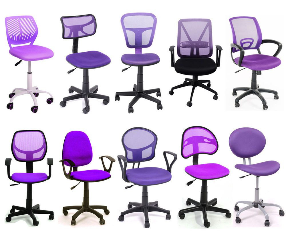 Purple Kids Chair
 Ergonomic Purple puter fice Task Chair Desk Midback