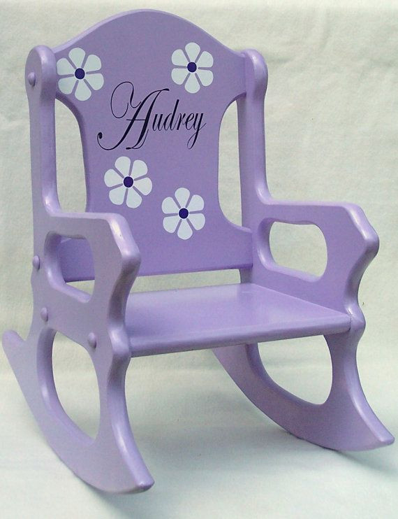 Purple Kids Chair
 Child s Rocking Chair Purple personalized