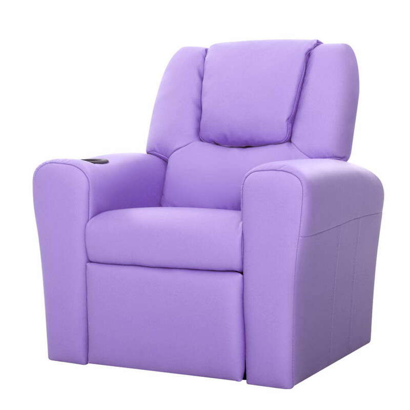 Purple Kids Chair
 Artiss Luxury Kids Recliner Sofa Children Lounge Chair PU