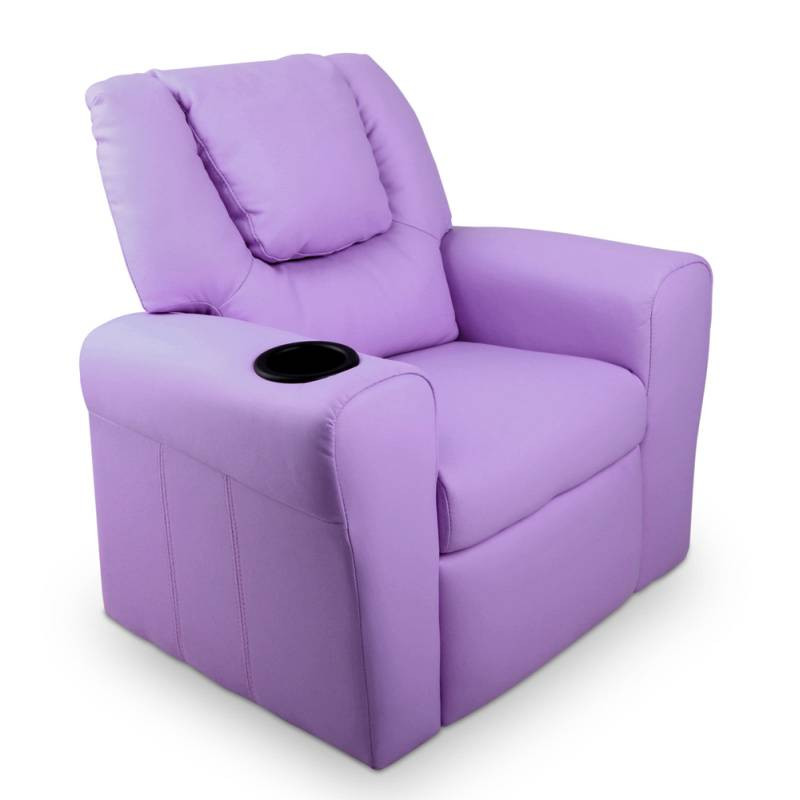 Purple Kids Chair
 Artiss Kids PU Leather Reclining Armchair Purple