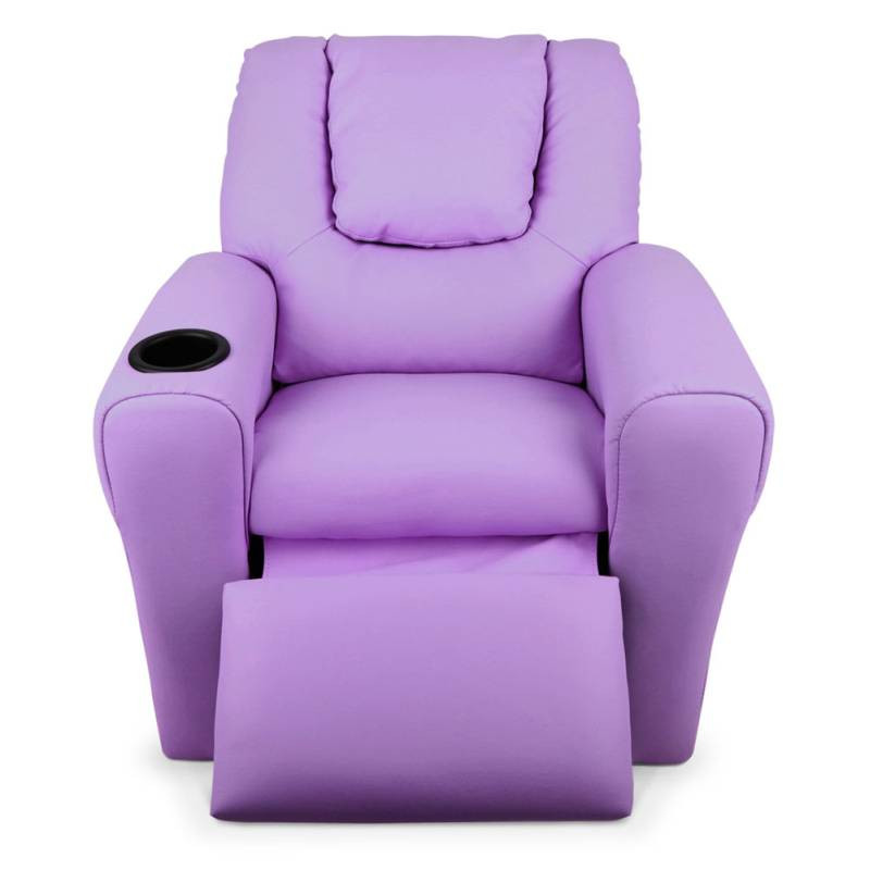 Purple Kids Chair
 Artiss Kids PU Leather Reclining Armchair Purple