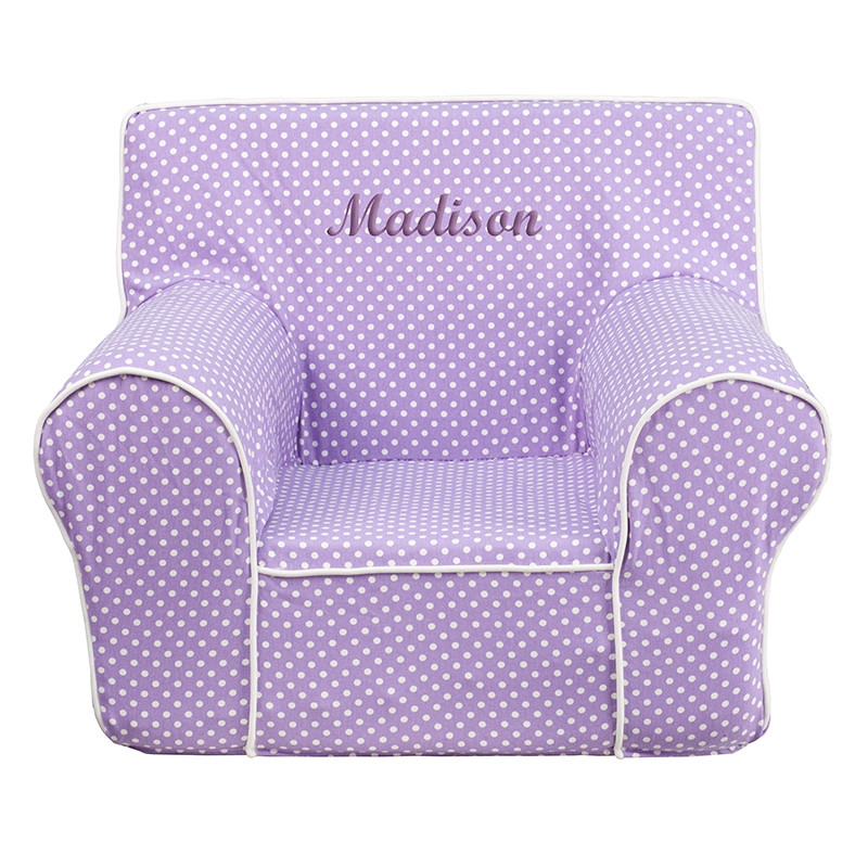 Purple Kids Chair
 Kids Small Purple Dot Chair RosenberryRooms