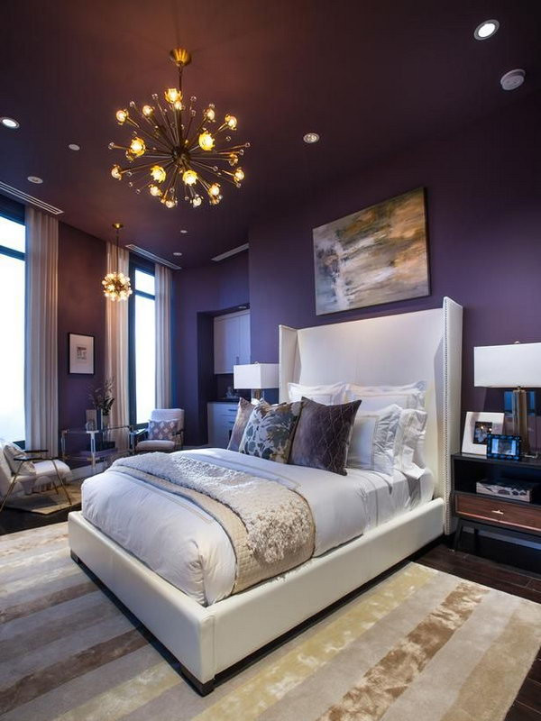 Purple Paint For Bedroom
 45 Beautiful Paint Color Ideas for Master Bedroom Hative