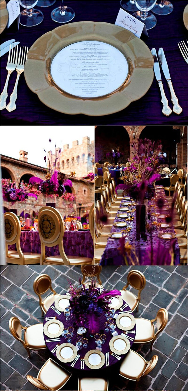 Purple Wedding Decorations Ideas
 Wedding Inspiration Stunning Purple Gold Decor Belle