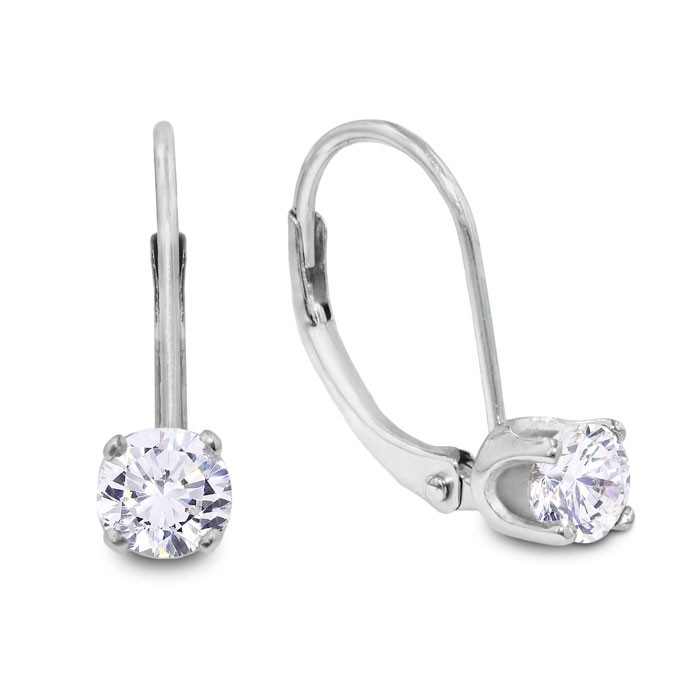 Quarter Carat Diamond Earrings
 1 4 Carat Diamond Drop Earrings in 14k White Gold