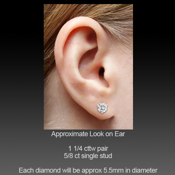 Quarter Carat Diamond Earrings
 1 1 4 Carat Diamond Earrings Studs 1 1 4 Carat SI2 H I