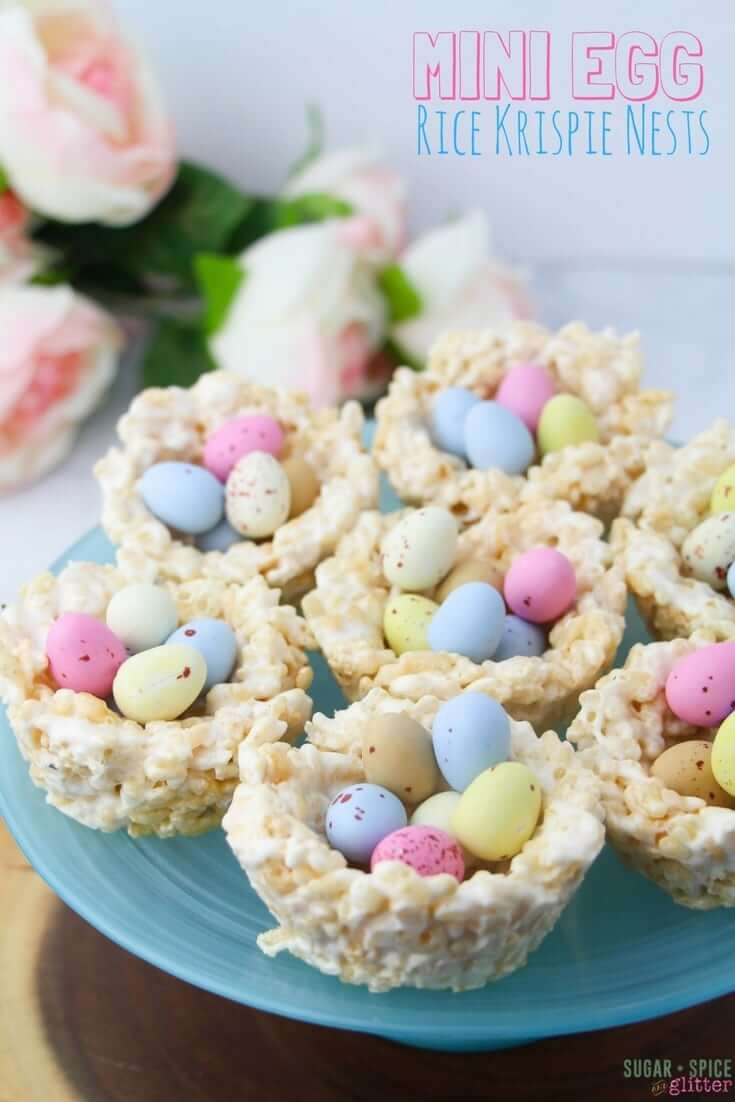 Quick And Easy Easter Desserts
 No Bake Mini Egg Easter Nests ⋆ Sugar Spice and Glitter