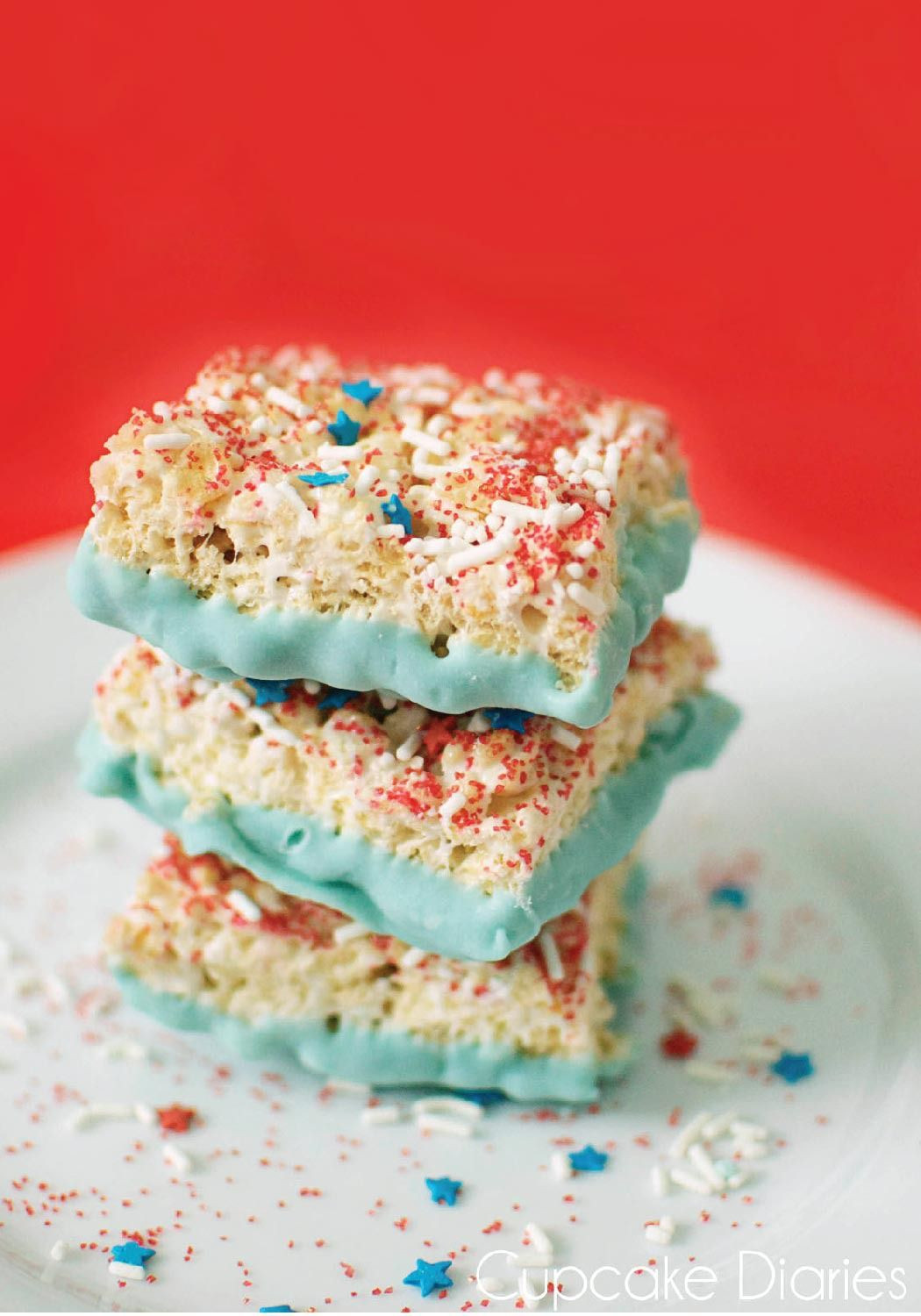 Quick And Easy Fourth Of July Desserts
 Fourth of July Krispy Treats Recipe