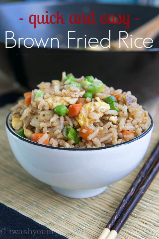 Quick Brown Rice
 Quick and Easy Brown Fried Rice I Wash You Dry