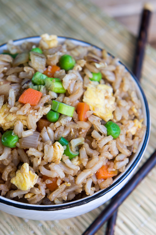Quick Brown Rice
 Quick and Easy Brown Fried Rice I Wash You Dry