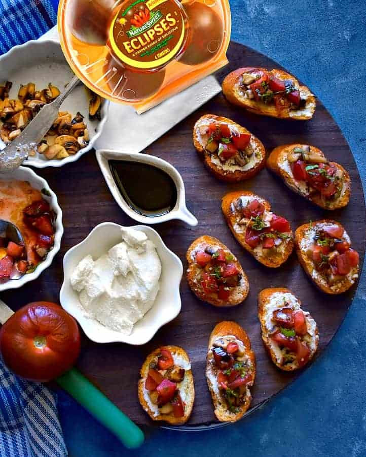 Quick Healthy Appetizers
 Tomato Mushroom Crostini Quick Healthy Appetizer