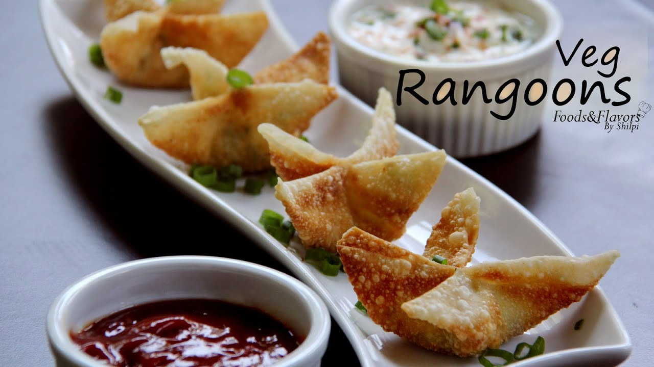 Quick Indian Appetizers
 Veg Rangoon cream cheese wontons