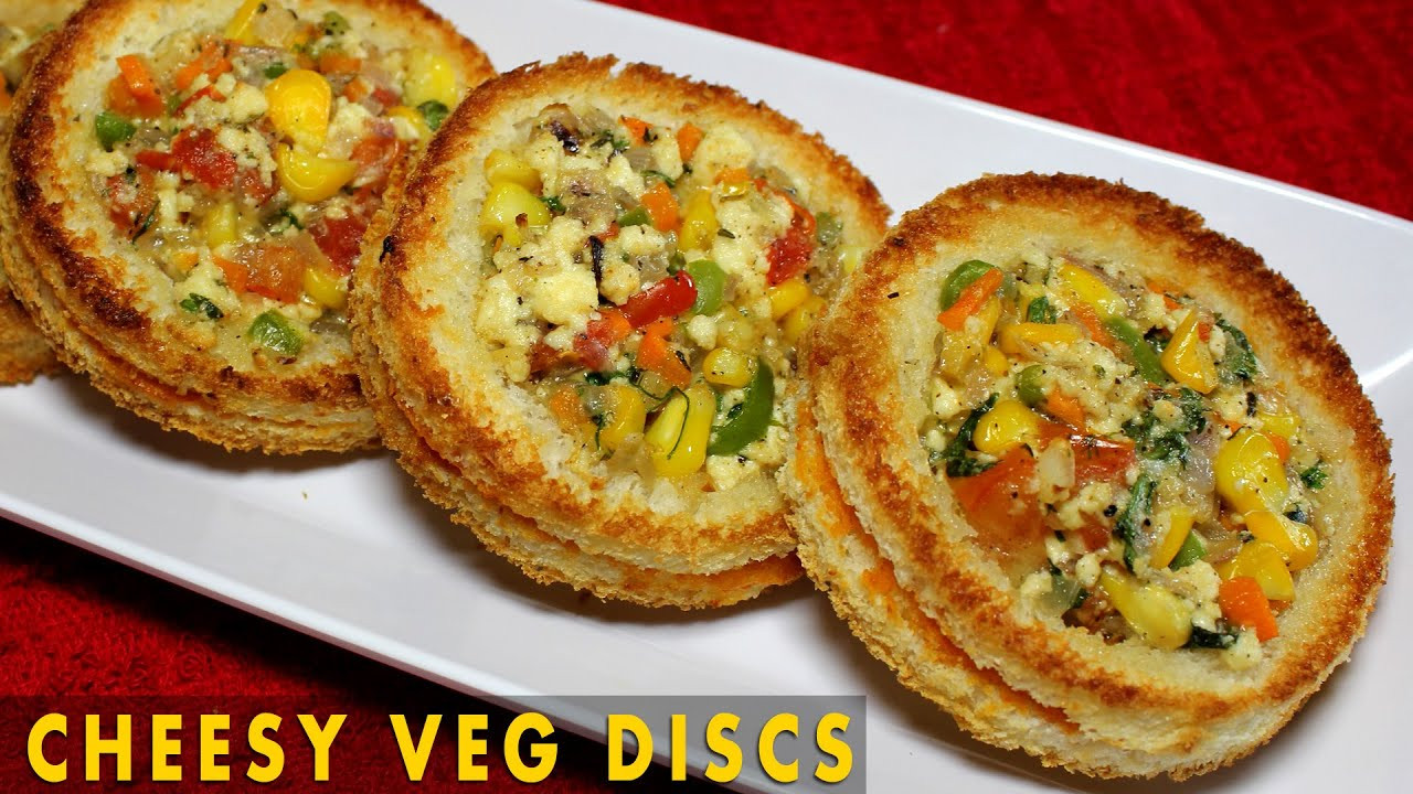 Quick Indian Appetizers
 Cheesy Veg Disc Healthy Baked Appetizer