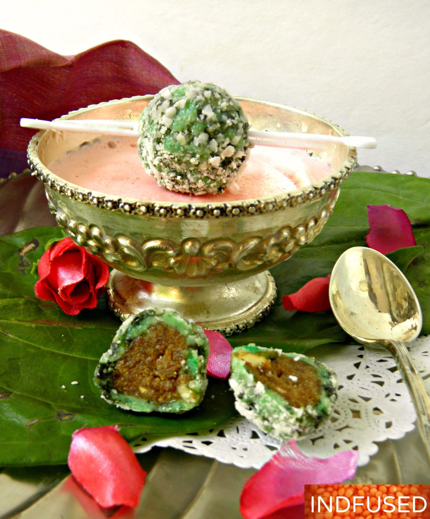 Quick Indian Dessert Recipes
 Paan Truffles with Gulkand Centers
