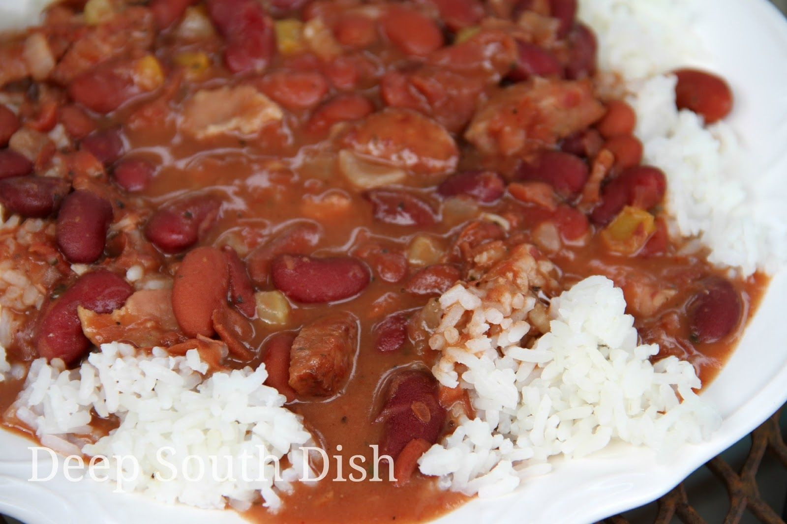 Quick Red Beans And Rice
 Quick Red Beans and Rice made with The Trinity bacon