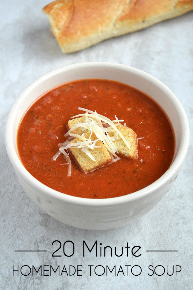 Quick Tomato Soup
 Quick & Easy Homemade Tomato Soup