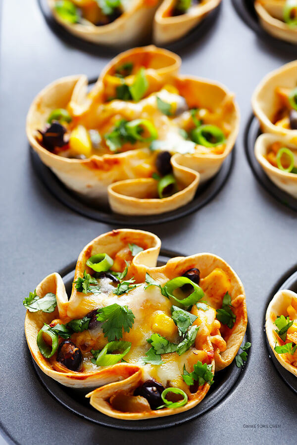 Quick Vegetarian Appetizers
 Easy Enchilada Cups