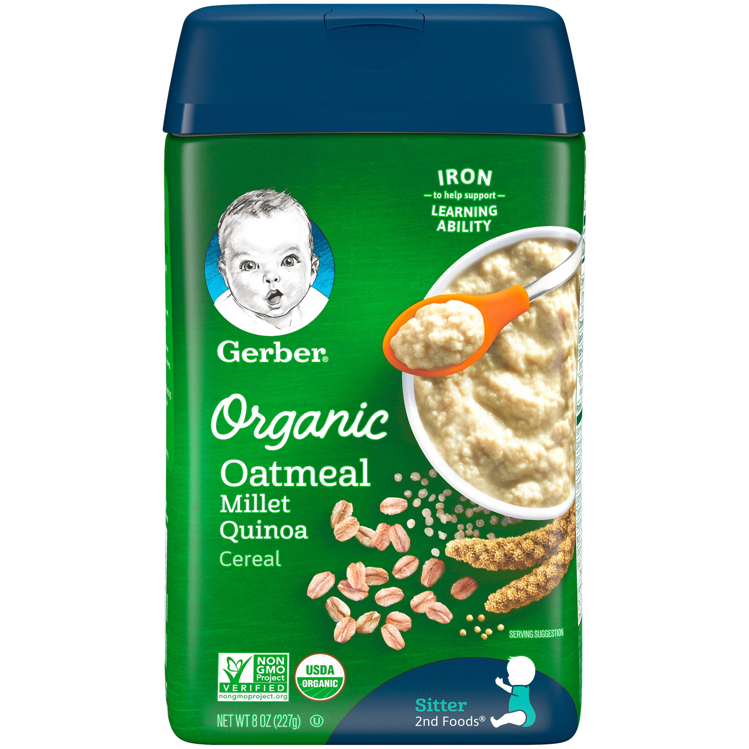 Quinoa Baby Cereal
 6 Pack Gerber Organic Oatmeal Milet Quinoa Baby Cereal