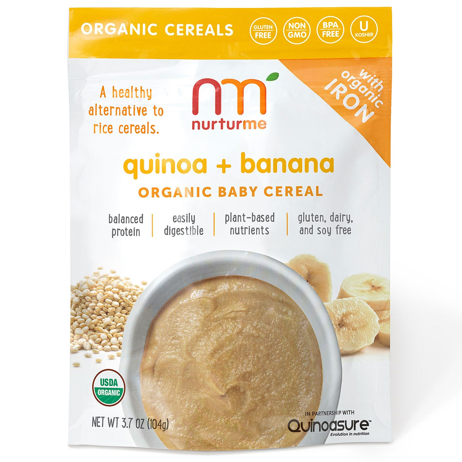 Quinoa Baby Cereal
 NurturMe Quinoa Banana Organic Baby Cereal Clean Label
