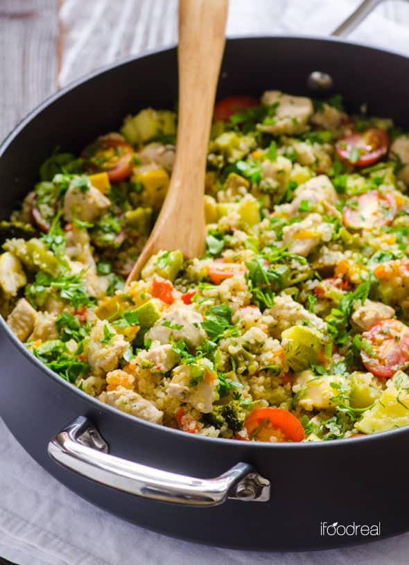 Quinoa Dinner Ideas
 Quinoa Skillet with Chicken and Garden Veggies iFOODreal