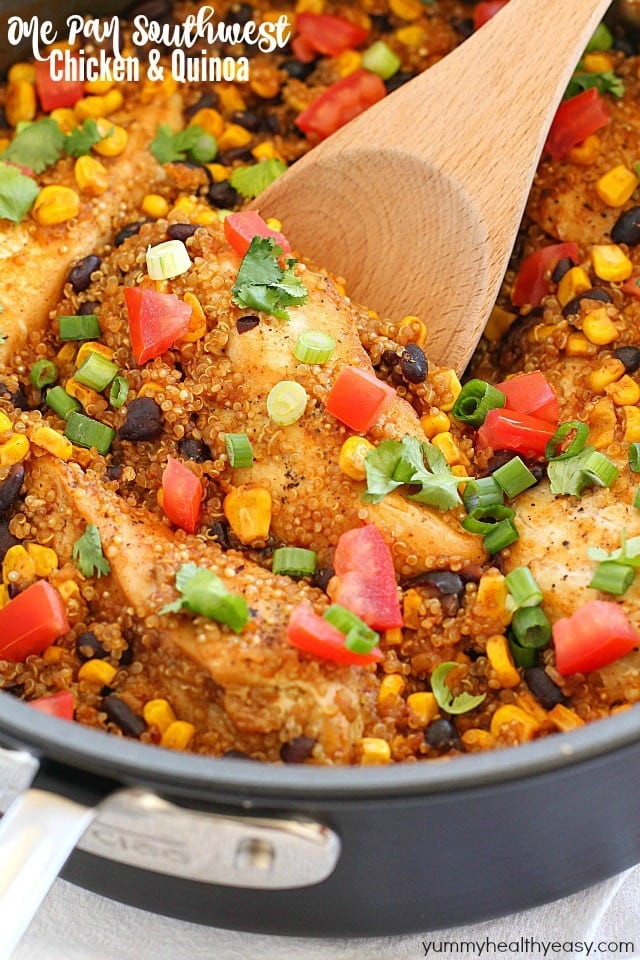 Quinoa Dinner Ideas
 e Pan Southwest Chicken & Quinoa Recipe Yummy Healthy Easy