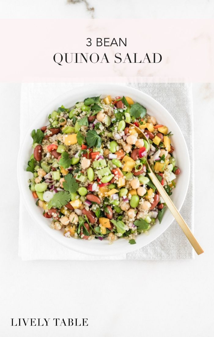 Quinoa Fiber Content
 3 Bean Quinoa Salad Lively Table