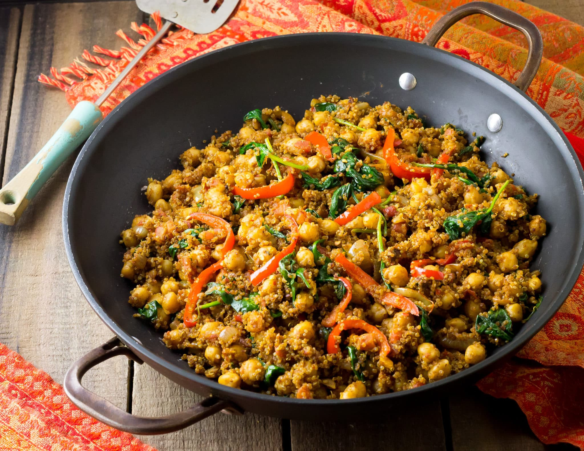 Quinoa Recipe Indian
 Indian Quinoa and Chickpea Stir Fry