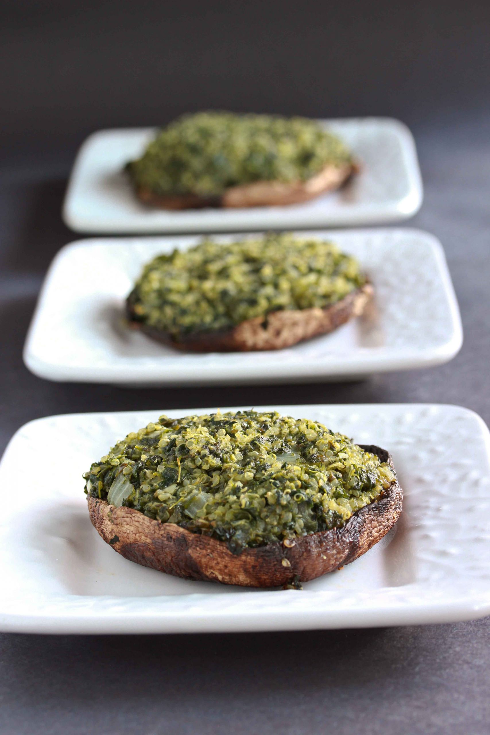 Quinoa Stuffed Portobello Mushrooms
 Quinoa and Spinach Stuffed Portobello Mushrooms Overtime