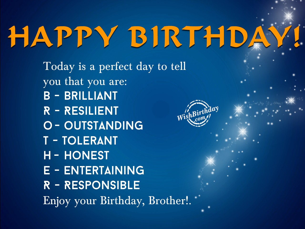 Quote For Brothers Birthday
 Birthday Wishes For Brother Birthday