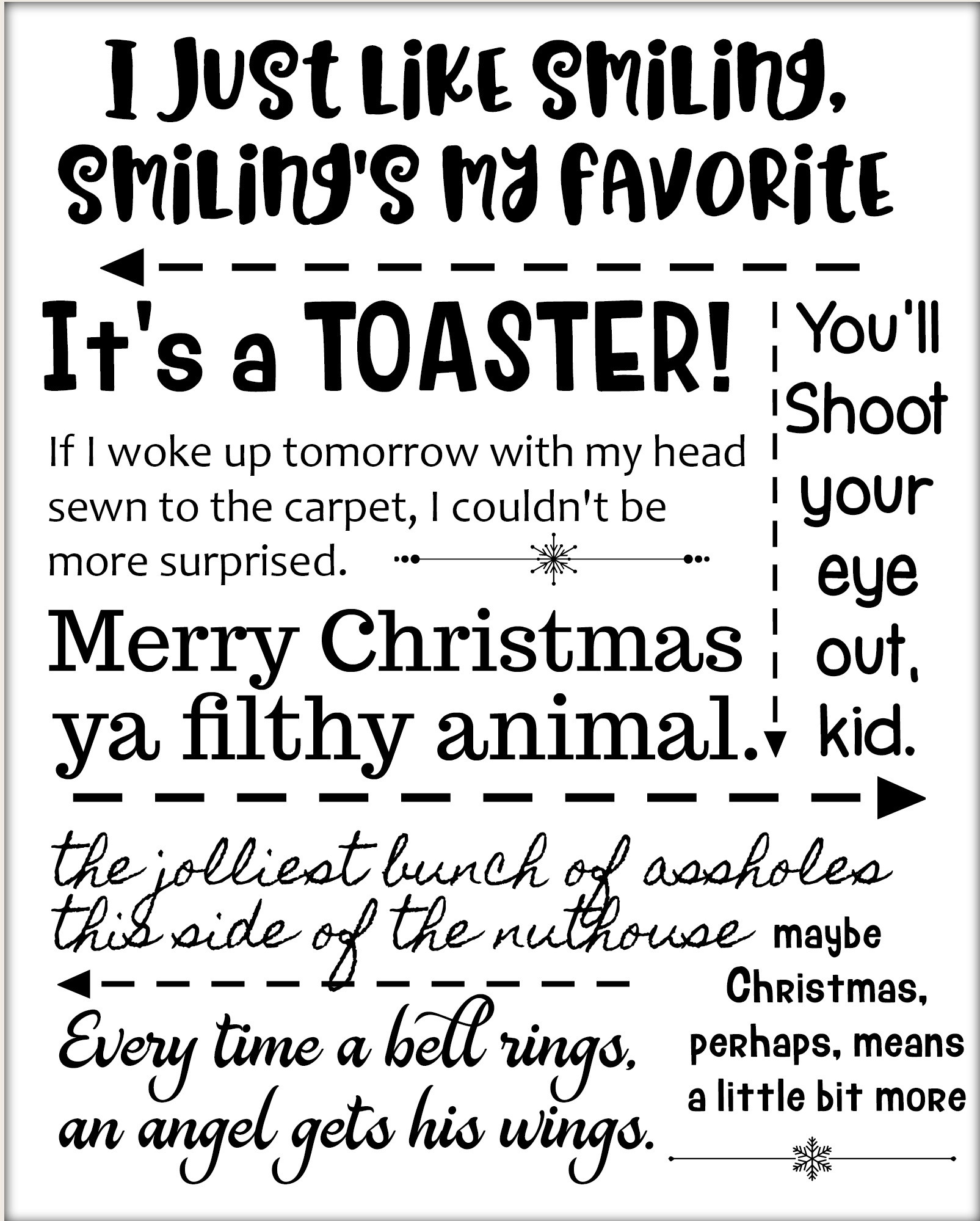 Quote From Christmas Movies
 Christmas Movie Quote Free Printables C mon Get Crafty