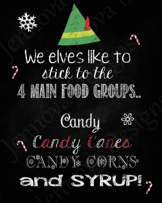 Quote From Christmas Movies
 Items similar to 11"x14" Elf Christmas Movie Quote