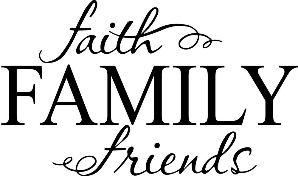 Quotes About Faith And Family
 Faith Family Friends Cute vinyl wall decal quote sticker