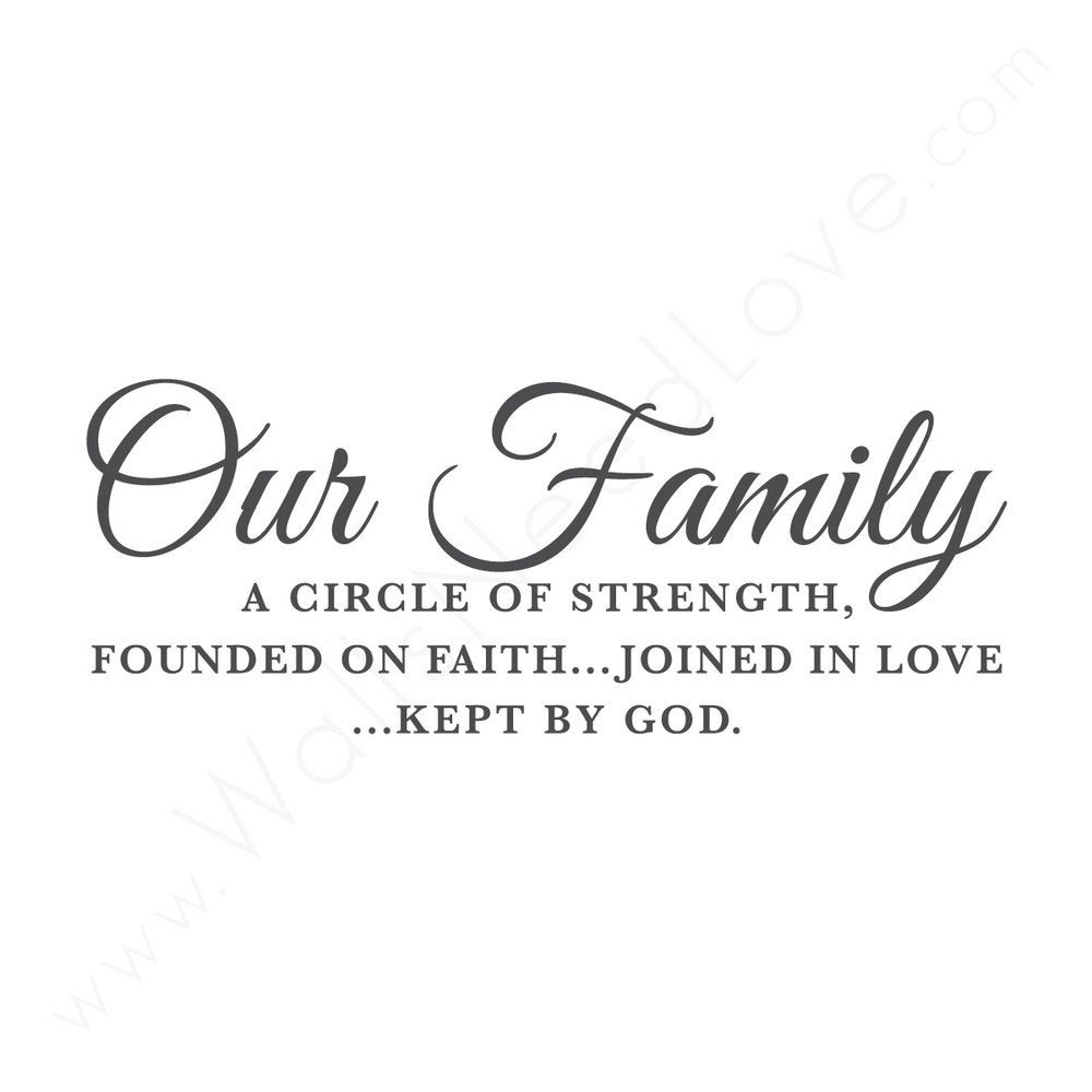 Quotes About Faith And Family
 Our Family Faith Love God Quote