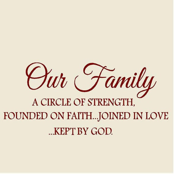 Quotes About Faith And Family
 Items similar to Our Family rcle of strength faith