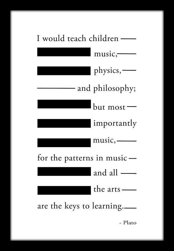 Quotes About Music Education
 Plato Famous Music Quote School Music Band by