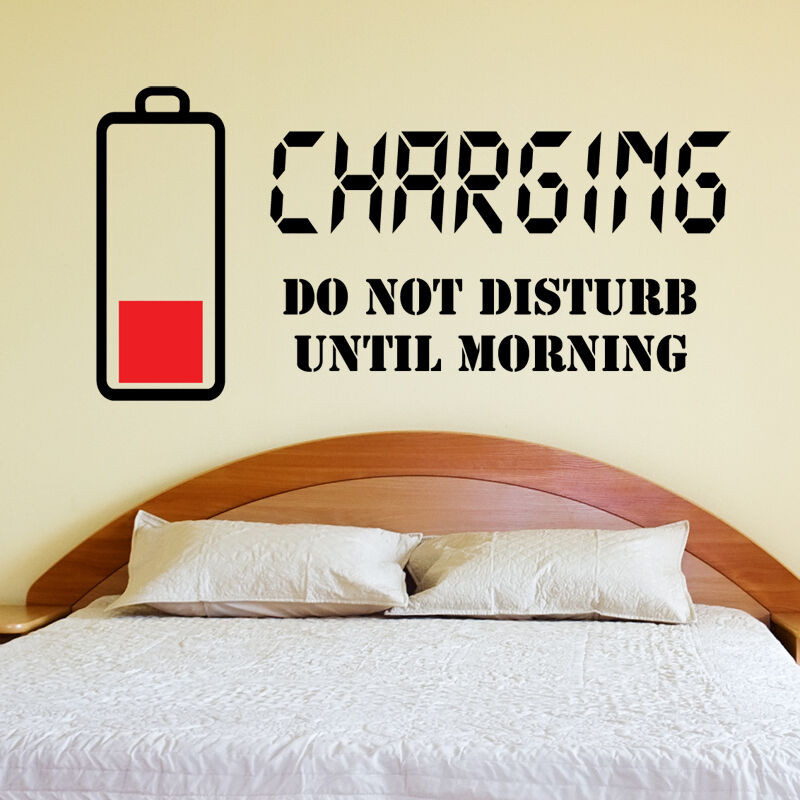 Quotes For Bedroom Wall
 Charging Do not disturb Wall Sticker Wall Quote Art Decal