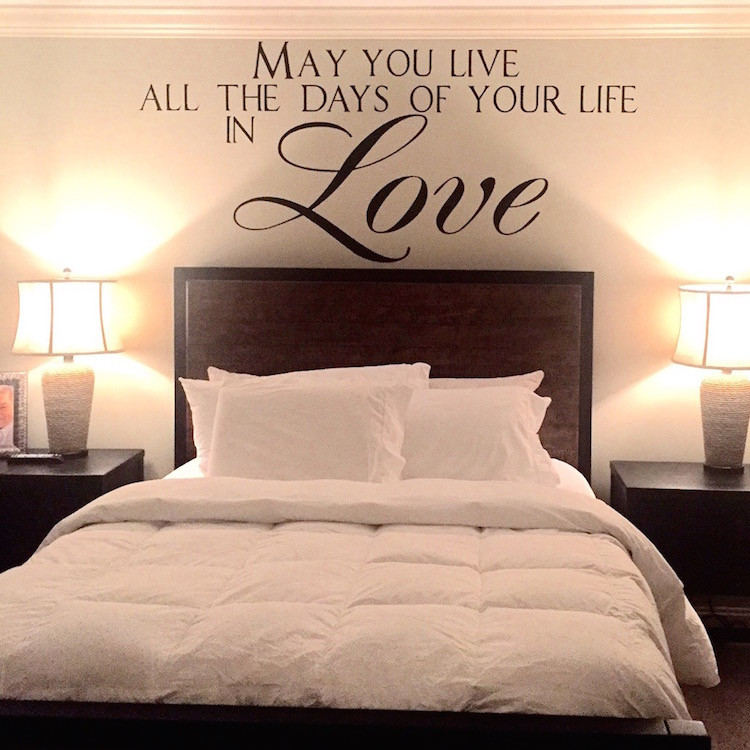 Quotes For Bedroom Wall
 Love Vinyl Quote Decal for Bedrooms