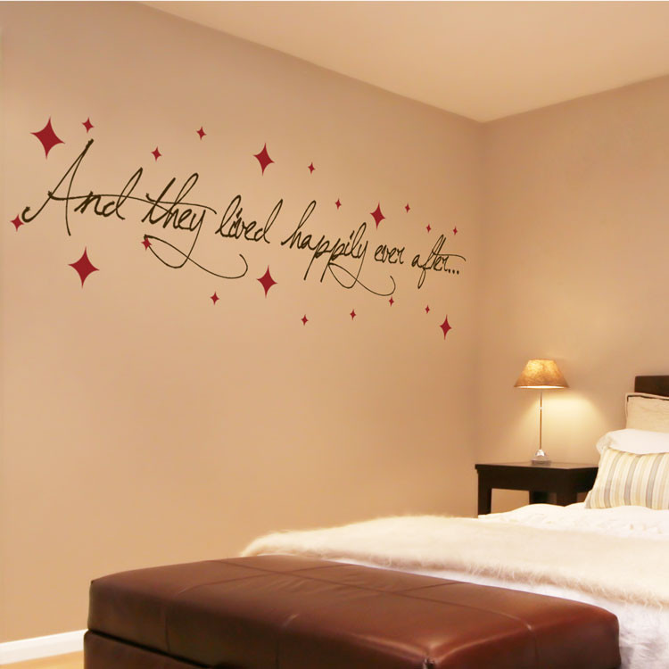 Quotes For Bedroom Wall
 And they lived happily ever after with stars Love