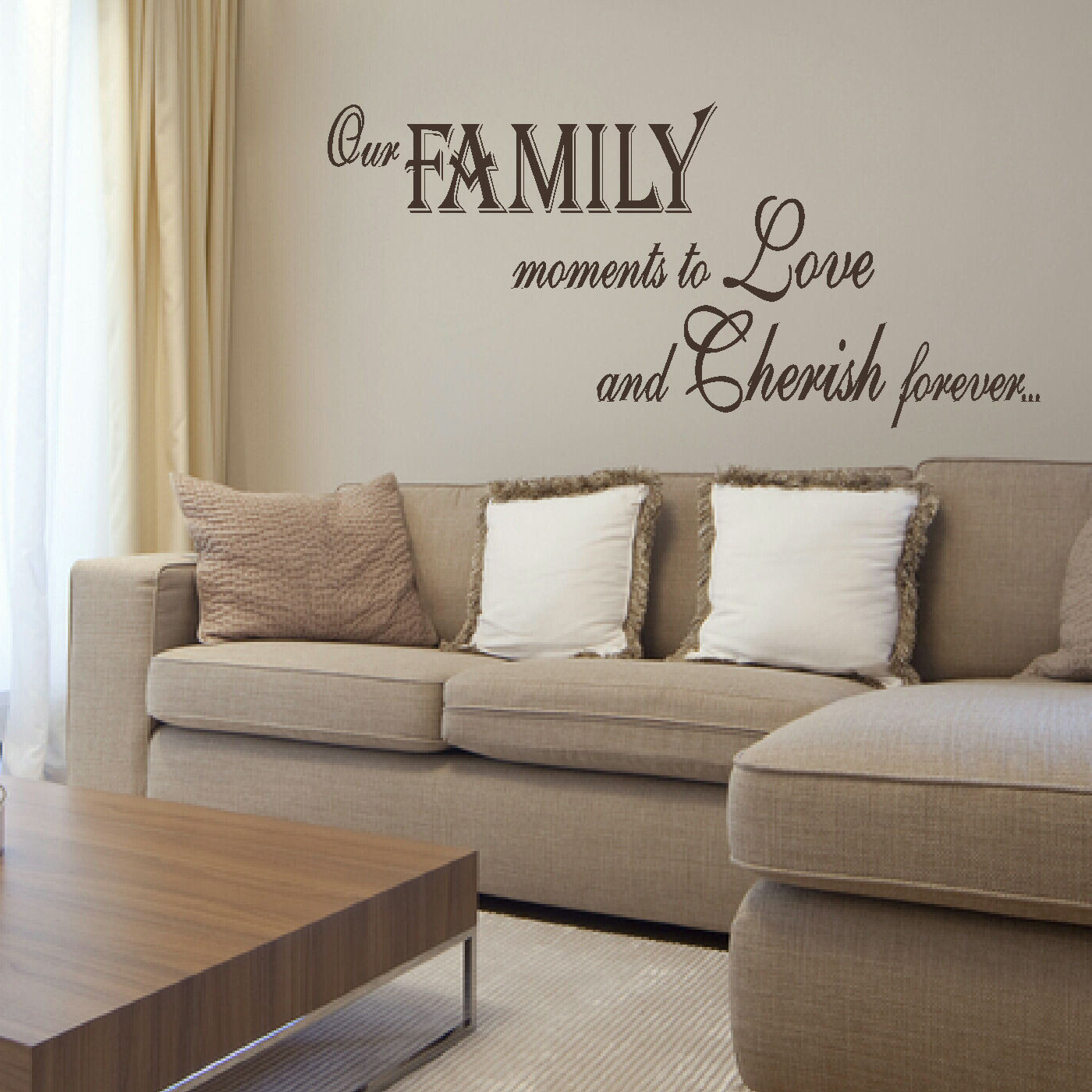 Quotes For Bedroom Wall
 LARGE BEDROOM QUOTE FAMILY LOVE GIANT WALL ART STICKER