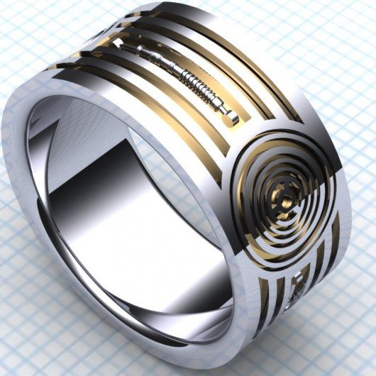 R2d2 Wedding Ring
 Star Wars Wedding Ring Is Inspired By C 3PO PHOTOS