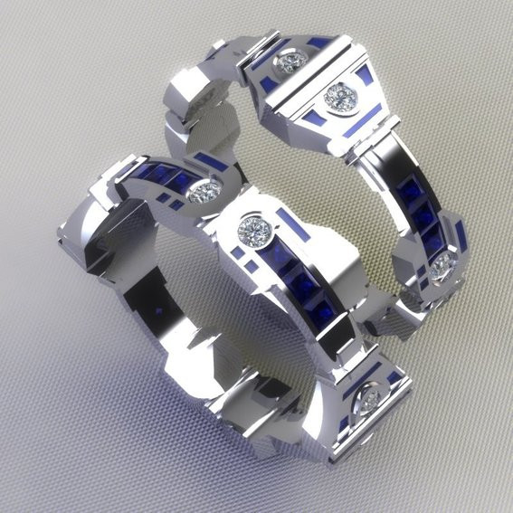 R2d2 Wedding Ring
 Amazing R2 D2 Wedding Ring and Bands — GeekTyrant