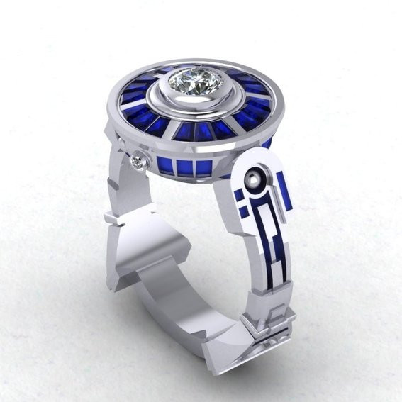R2d2 Wedding Ring
 Geeky Engagement & Wedding Rings for Nerds