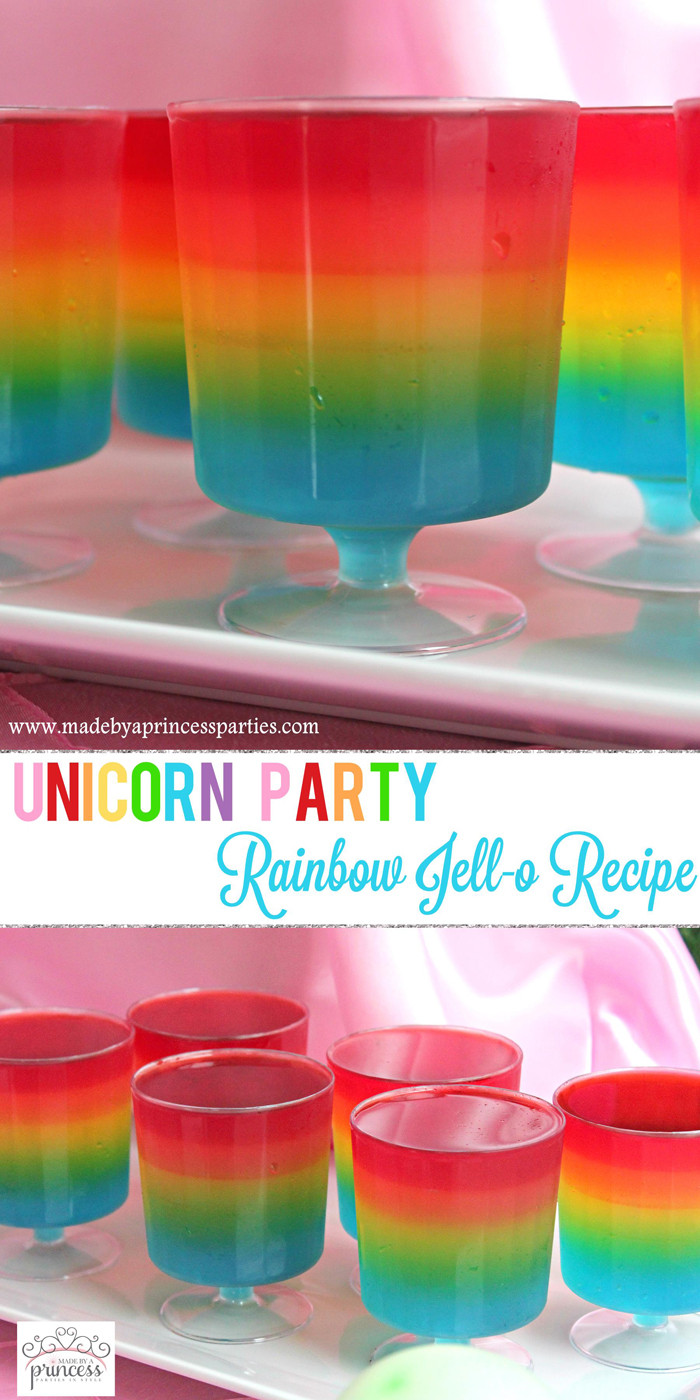 Rainbow And Unicorn Party Ideas
 Unicorn Party Rainbow Jello Recipe