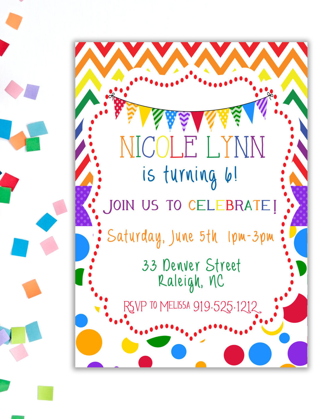 Rainbow Birthday Invitations
 Rainbow Birthday Party Invitation Birthday Party